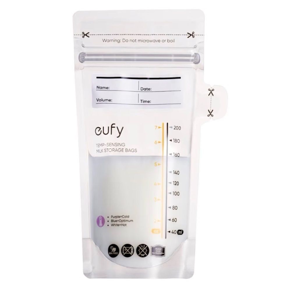 eufy Breast Milk Storage Bags Temperature Sensing Color 120 pcs NEW MSRP $40